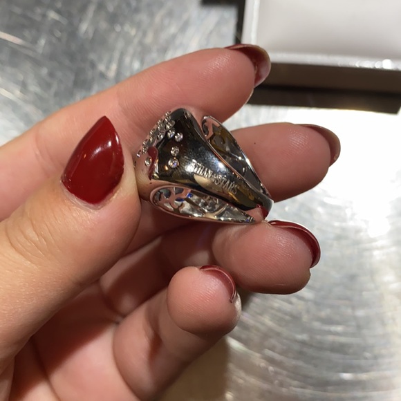 Ethan Stars sterling silver blue square ring - Picture 7 of 10